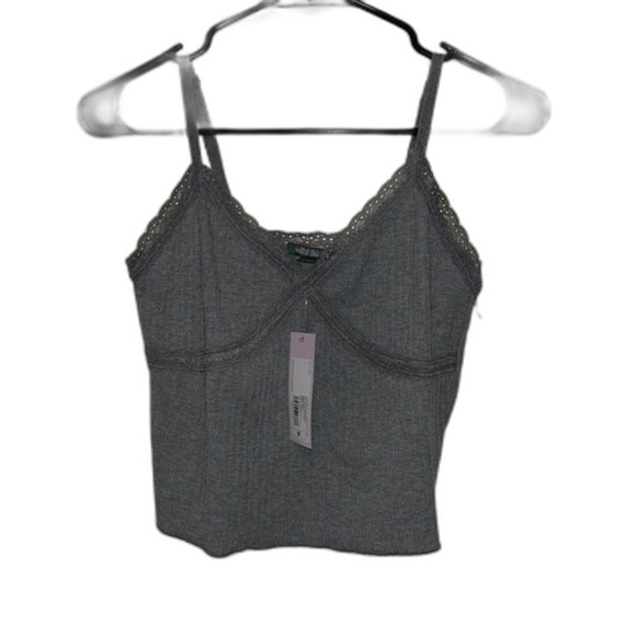 Bundle of 5 NWT Wild Fable Women’s Cropped Tank Tops | Medium Gray | V-Neck - Picture 1 of 4